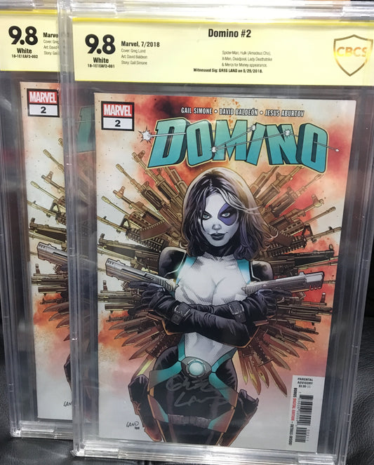 Domino #2 - 9.8 signed by Greg Land