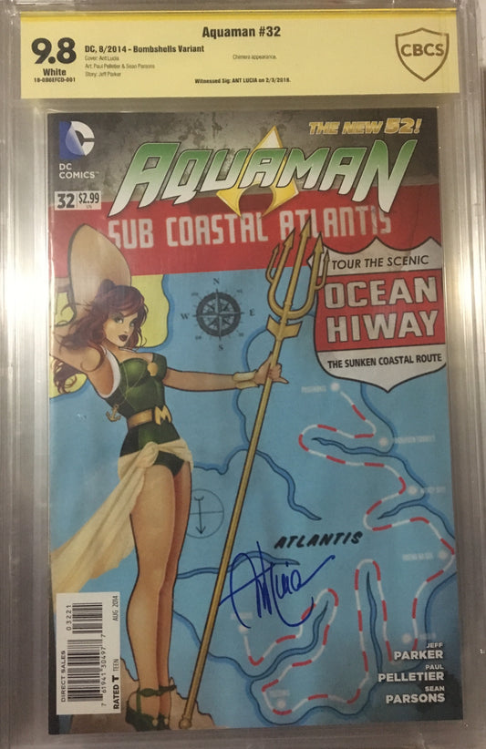 Aquaman #32 - 9.8 Signed by Ant Lucia