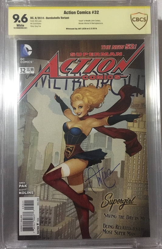 Action Comics #32 - 9.6 Signed by Ant Lucia